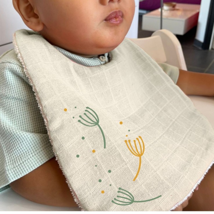 Bavoir bébé en coton bio