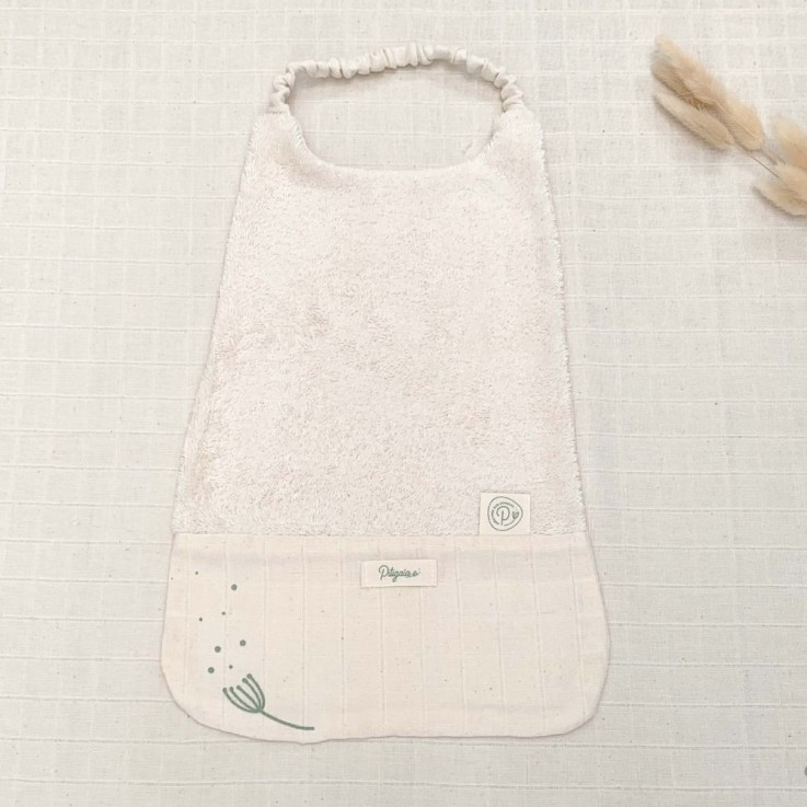 Bavoir élastiqué en coton bio
