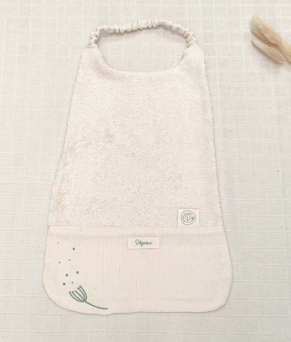 Bavoir élastiqué en coton bio