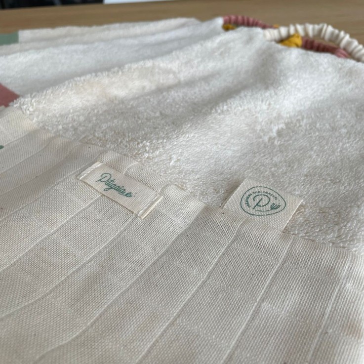 Bavoir élastiqué en coton bio