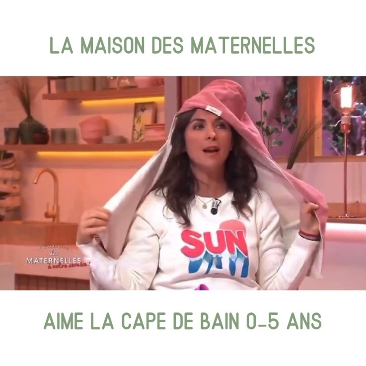 Cape de bain 0-5 ans en coton bio