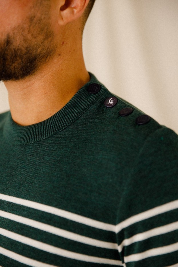 Pull marin rayé Klasel laine mérinos