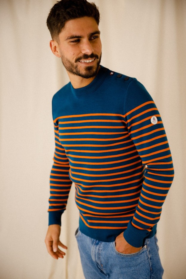 Pull marin rayé Klasel laine mérinos