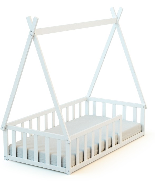 Lit Tipi au sol en bois 70...