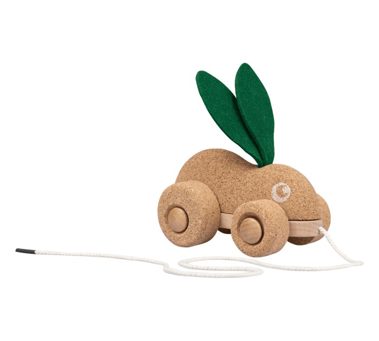 Set de coffret de 20 blocs de construction avec 1 lapin à tirer en liège