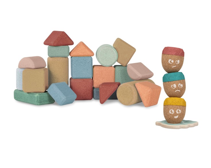 Set de coffret de 20 blocs de construction avec 1 set des Émotions en liège