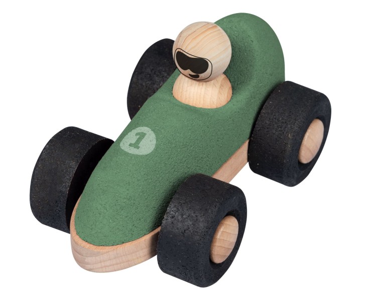 Pack de 2 voitures de course en liège pour bébé