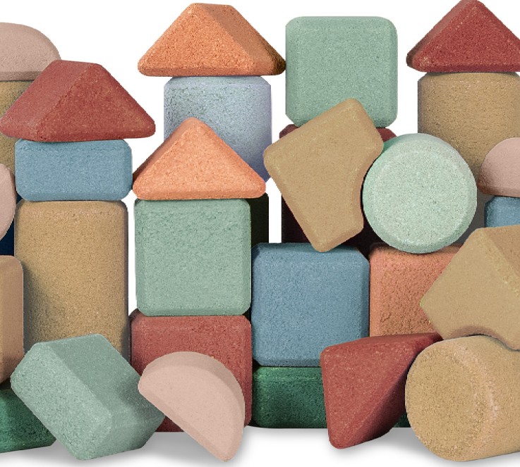 Coffret de blocs de construction en liège - 40 pcs