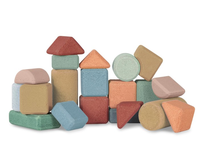Coffret de blocs de construction en liège - 20 pcs