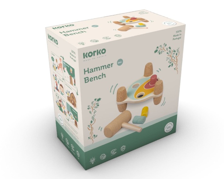 Banc à marteler réversible en liège