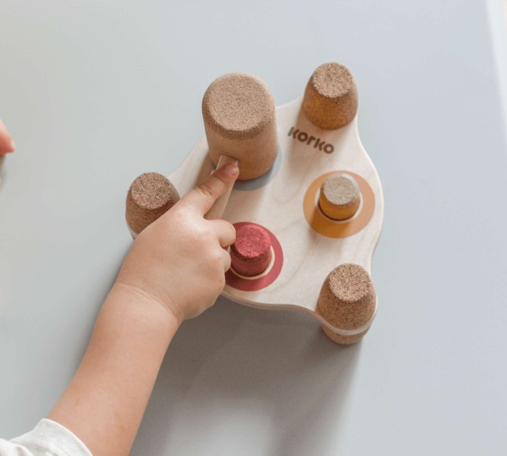 Banc à marteler réversible en liège