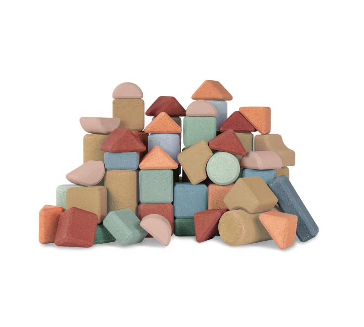 Coffret de blocs de construction en liège - 60 pcs