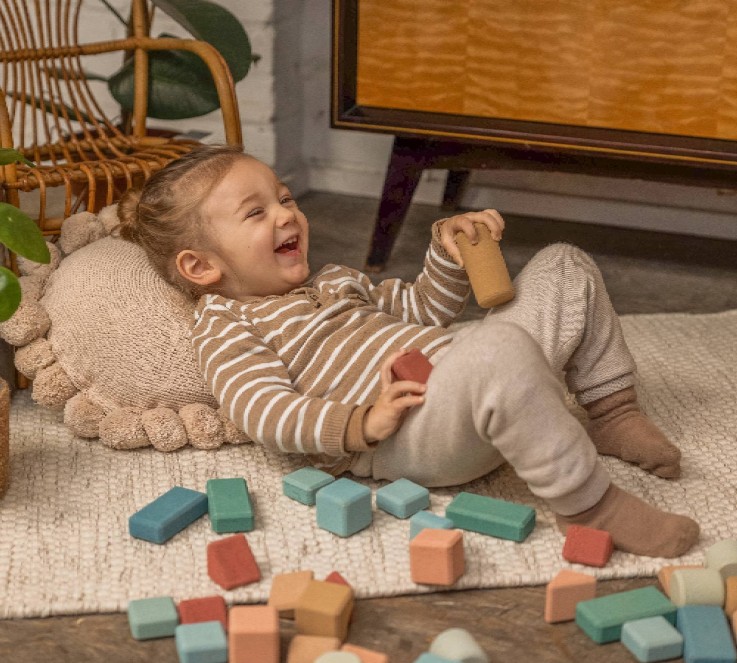 Coffret de blocs de construction en liège - 60 pcs