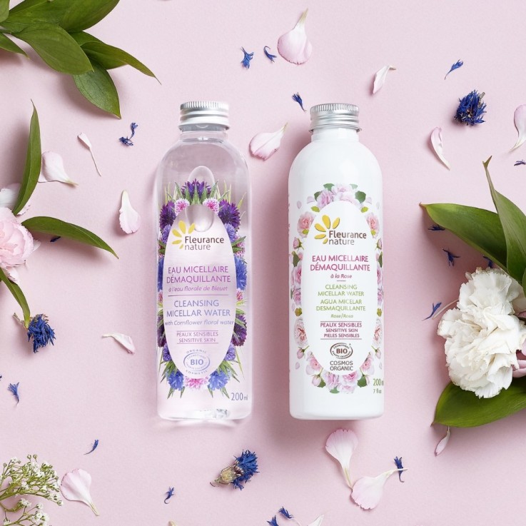 Eau micellaire démaquillante à la Rose (200ml) Bio