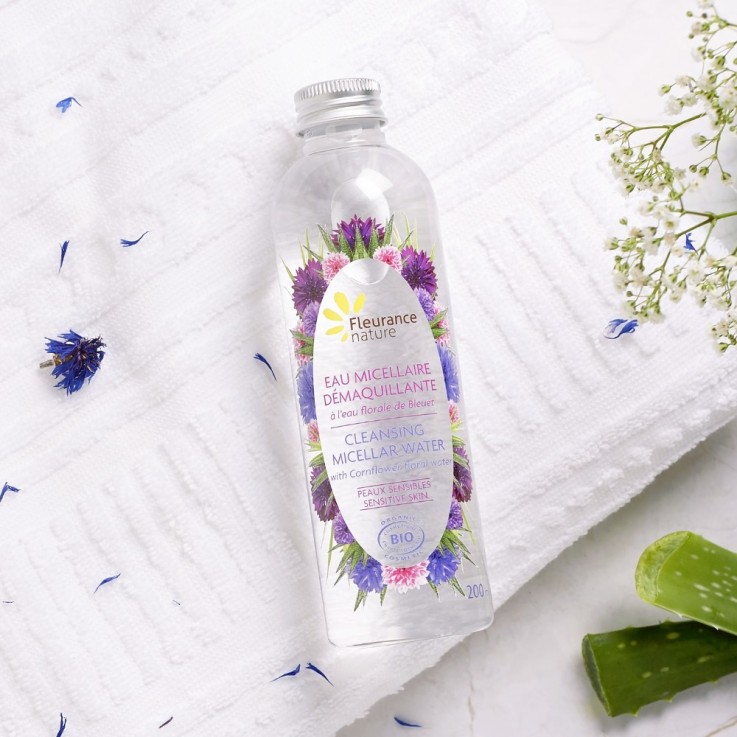 Eau micellaire démaquillante au Bleuet (200ml) Bio