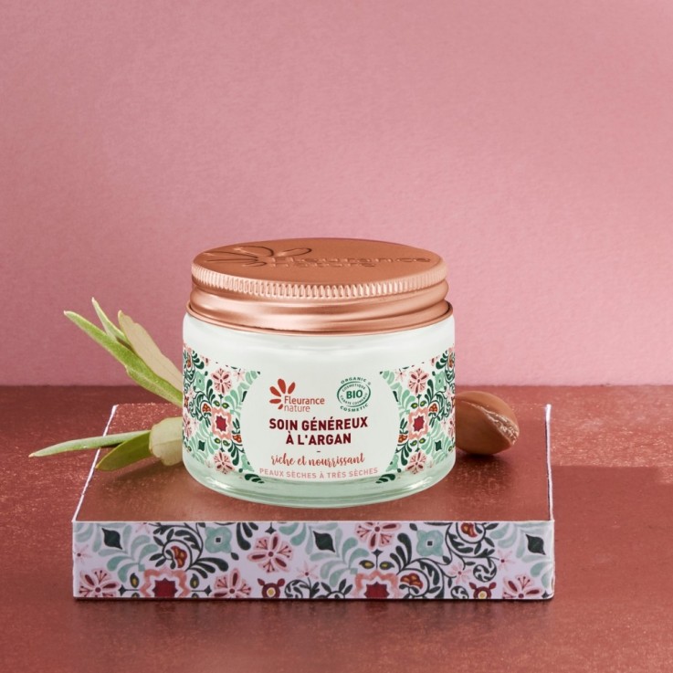 Soin généreux visage à l'argan (50ml) Bio