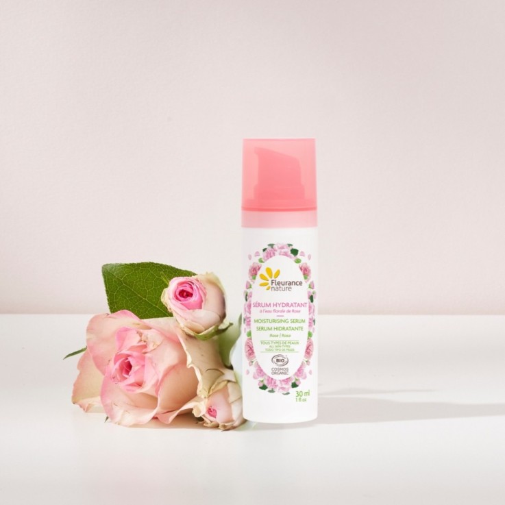 Sérum hydratant à l'eau florale de Rose (30ml) Bio