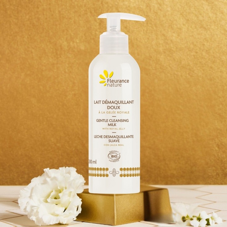 Lait démaquillant doux à la Gelée royale (200ml) Bio