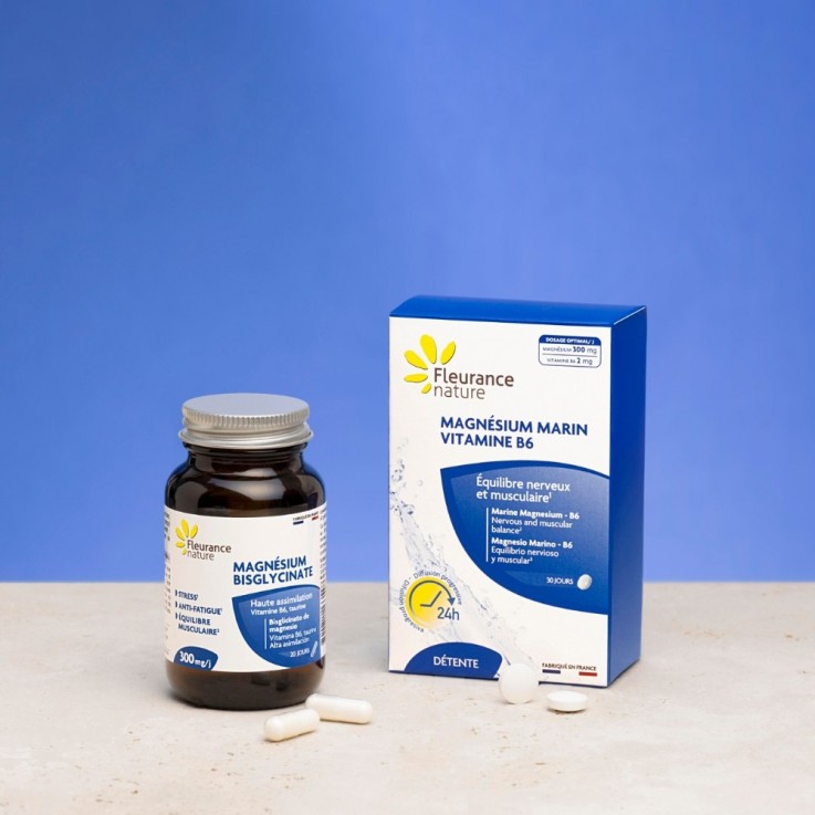 Magnésium marin, B6 stress (60 comprimés) Vegan