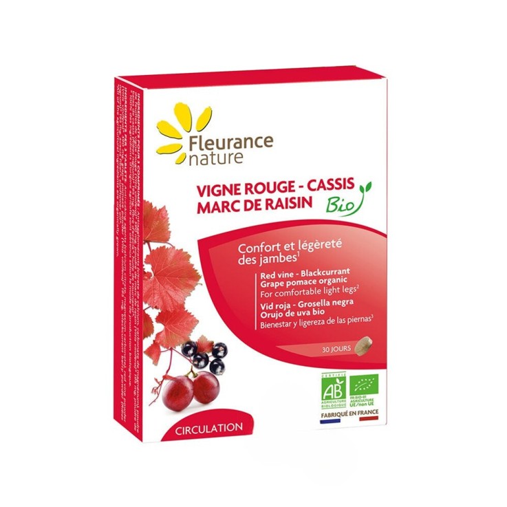 Vigne rouge, hamamelis, cyprès circulation (10 ampoules) Bio