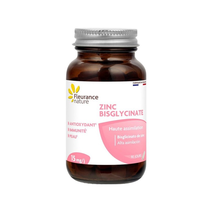 Zinc bisglycinate peau (90 gélules) Vegan