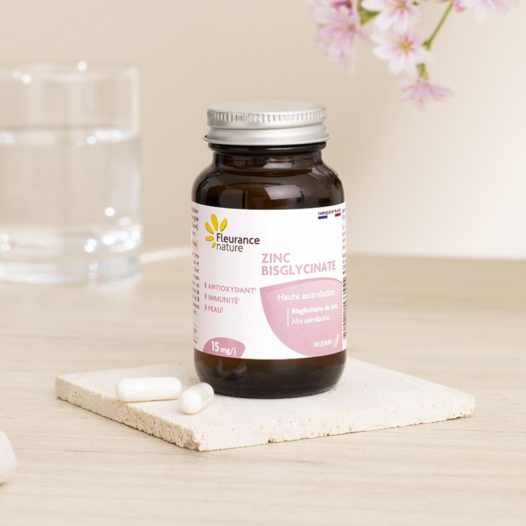 Zinc bisglycinate peau (90 gélules) Vegan
