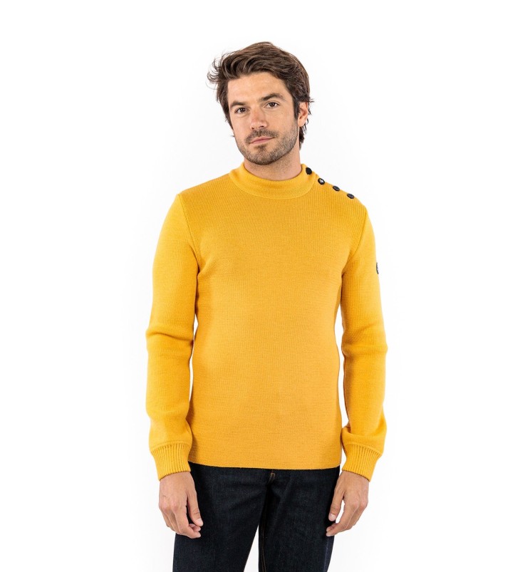 Pull marin uni Adrian laine vierge