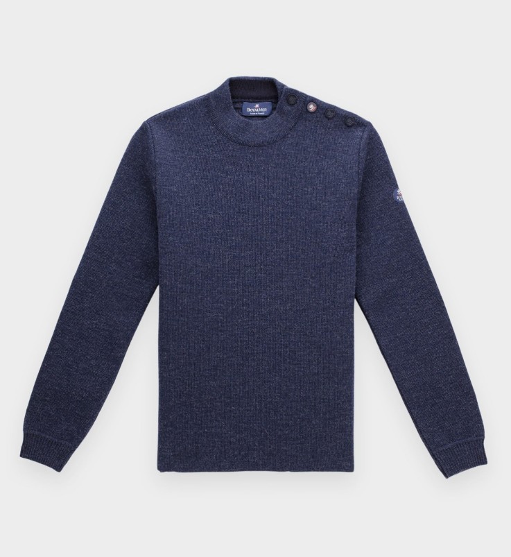 Pull marin uni Adrian laine vierge