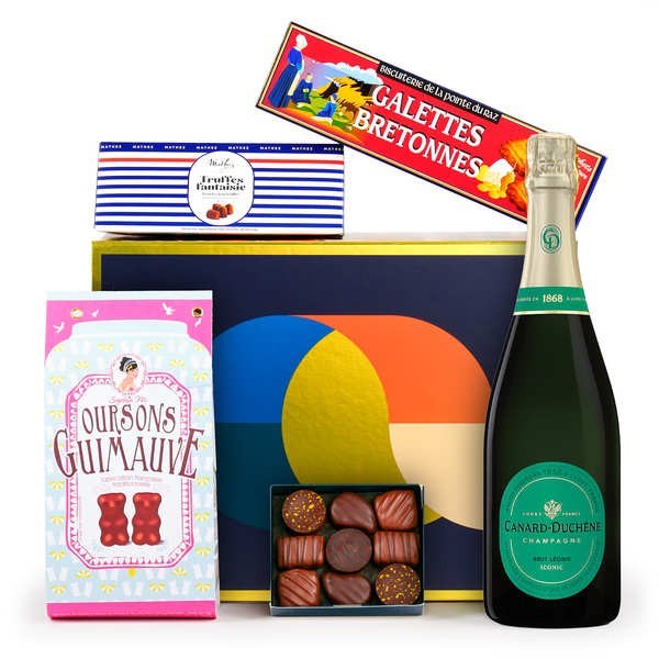 Coffret cadeau Champagne et Chocolat - Le coffret cadeau gourmand