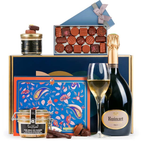 Coffret Champagne et Gourmandises - Coffret cadeau 5 produits