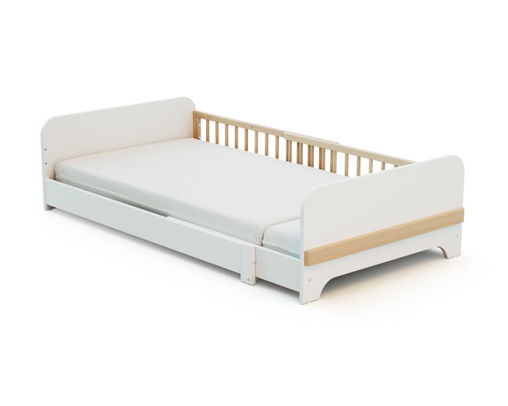 Lit au sol enfant extensible en bois 80x140-165-190 CARROUSEL