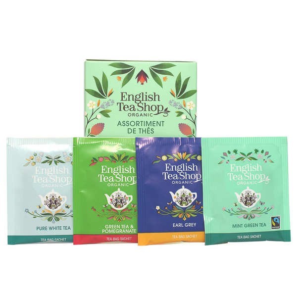 Assortiment de thés bio en sachets English Tea Shop - Boîte de 20 sachets