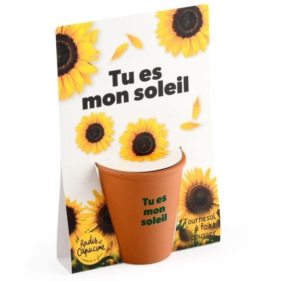 Carte message - Tu es mon soleil -  Tournesol