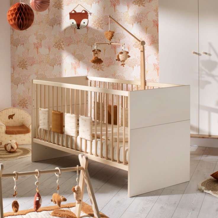 Lit bébé évolutif 140x70 - Little Big Bed décor vanille