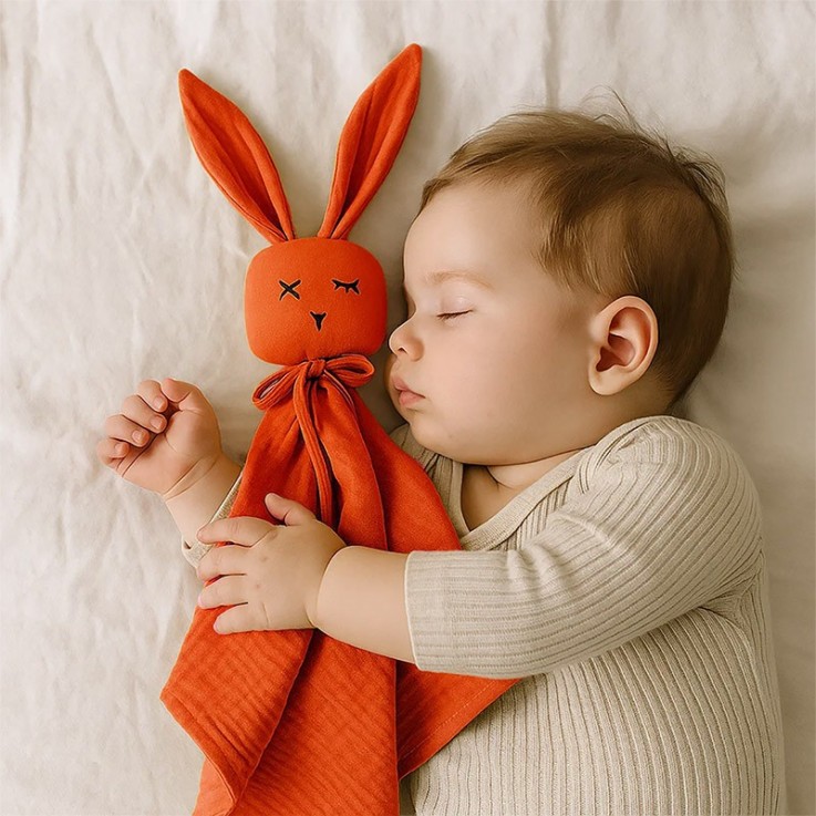 Doudou Lange Fraise en Coton Bio