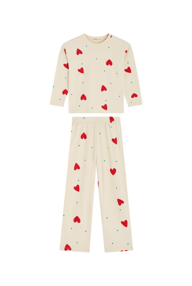 Pyjama enfant Petit Coeur Coton Bio