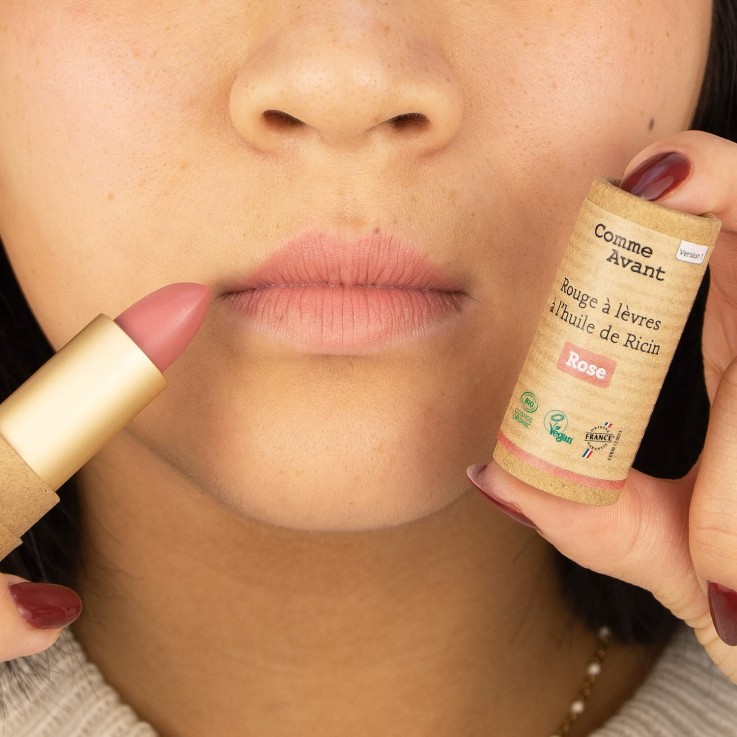 Rouge à lèvres à l'huile de ricin Bio & Vegan