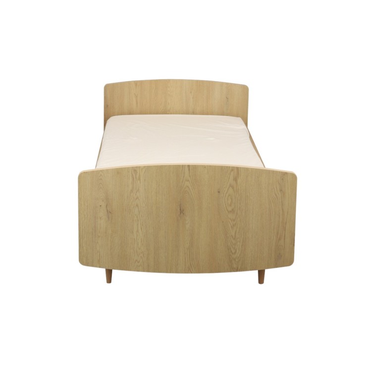 Lit junior 190x90cm en décor bois chêne vintage