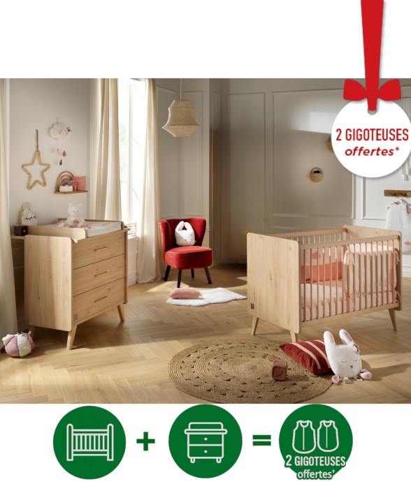 Chambre bébé Arty : Lit et...