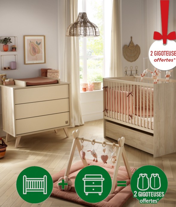 Chambre bébé Mélinée : Lit...