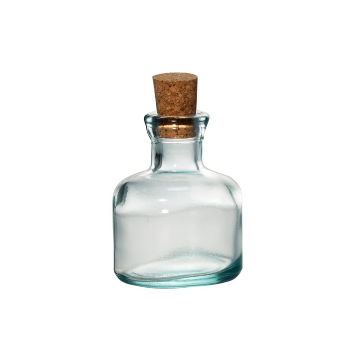 Flacon avec bouchon en liège 12,5 cl (lot de 6) en verre