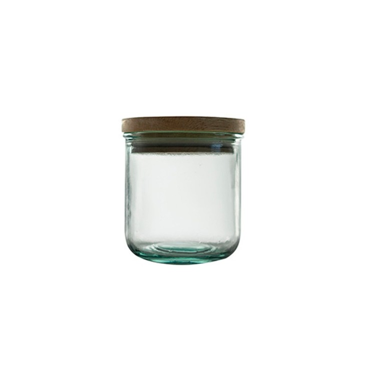 Bocal authentic 0,35L bouchon en bois en verre