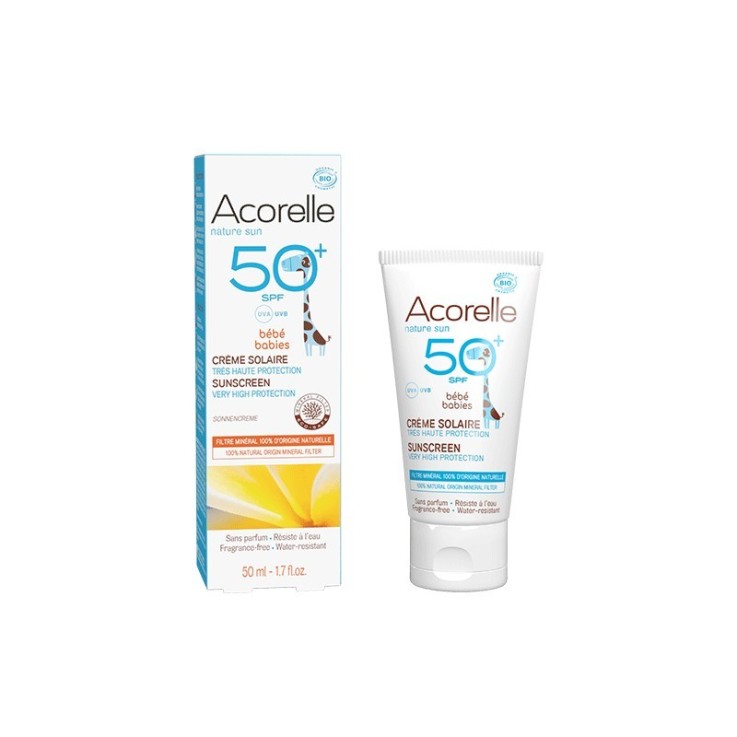 Crème solaire bébé SPF50+