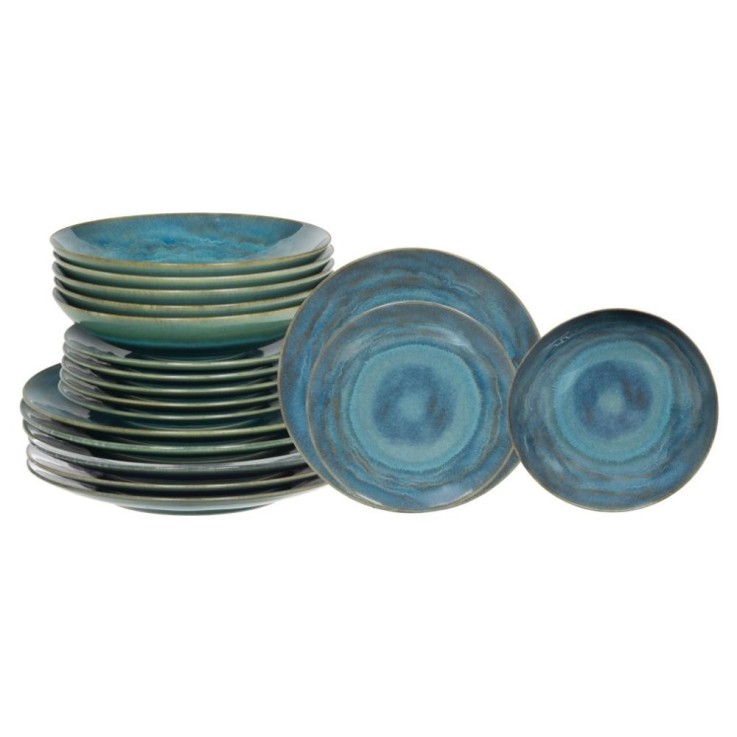 Service d'assiettes 18 pièces Madère en grès