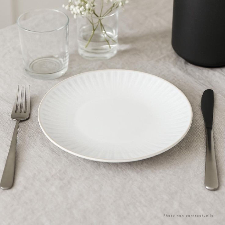 Service d'assiettes 18 pièces Olympe en grès