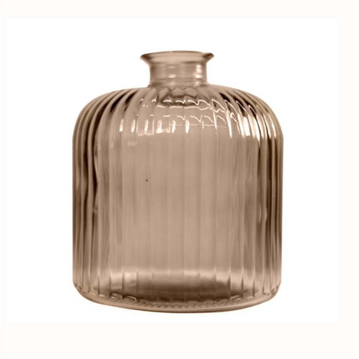 Vase Daroca ambre 18 cm en verre