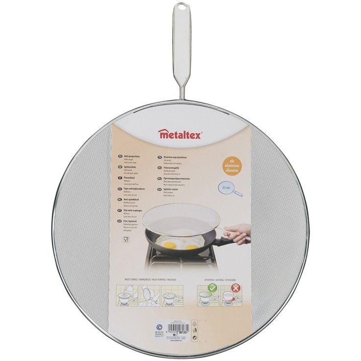 Couvercle anti - projection 33cm en inox