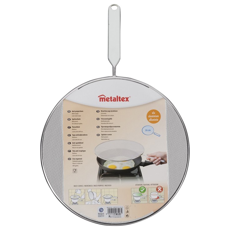 Couvercle anti - projection 26cm en inox