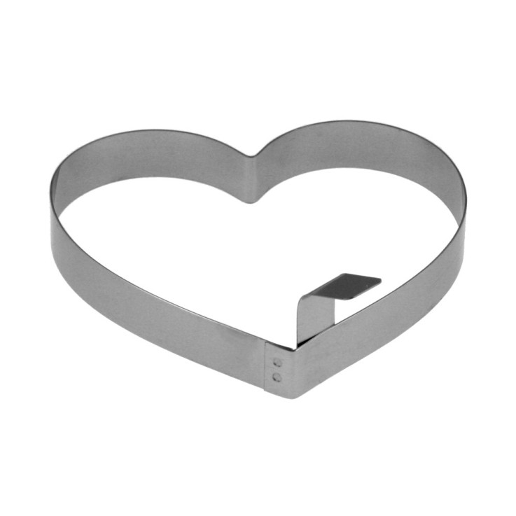 Cercle à dresser décoratif coeur 12 cm en inox
