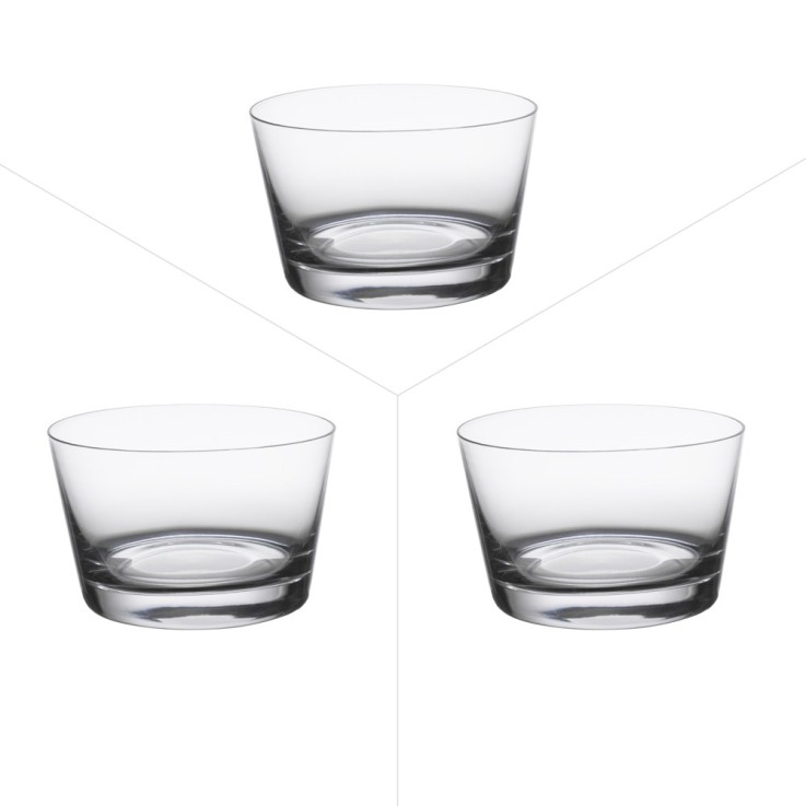 Boîte de 3 verrines Coniques 27 cl en cristallin